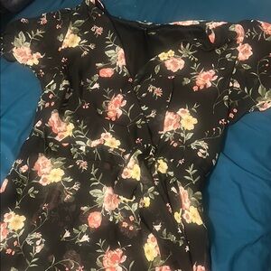 Floral Black Maxi Dress